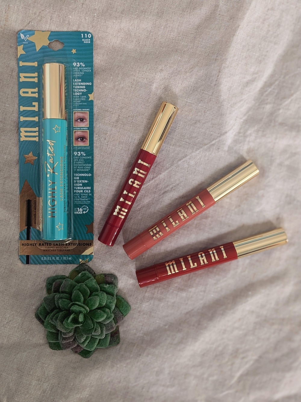 🌸 Milani Highly Rated Black Mascara + Pick a "Keep It Full" Lip DUO NWT